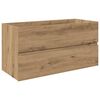 vidaXL omarica za umivalnik z vgrajenim umivalnikom pipo Artisan Oak