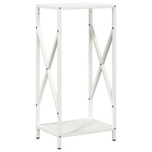 vidaXL Stojalo za drva White 34x25x70 cm Hladno valjano jeklo
