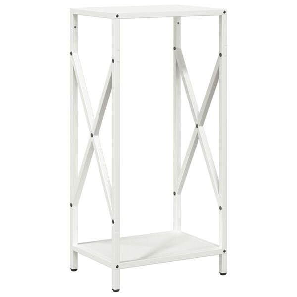 vidaXL Stojalo za drva White 34x25x70 cm Hladno valjano jeklo