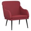 vidaXL Naslanjač vinsko rdeč 63x76x80 cm umetno usnje