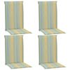 vidaXL Potiskane blazine za vrtne stole 4 kosi večbarvne 120x50x3 cm