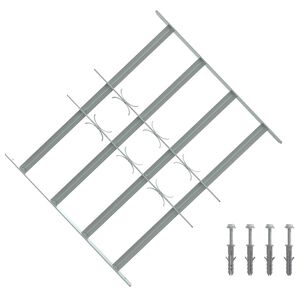 vidaXL Varnostna re&scaron;etka za okna z 4 prečkami 3 kos 430-740 mm