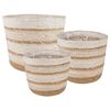 vidaXL 3 kos Naravna, bela in bež &Oslash;26 x 19 cm 100% morska trava