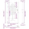 vidaXL Vrtna vrata Črna 85 x 180 cm Jeklo s prašnim premazom