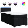 vidaXL Box spring postelja z vzmetnico črna 90x200 cm blago