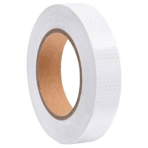 vidaXL Odsevni trak bel 2,5 cm x 20 m PVC