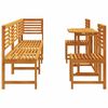vidaXL Vrtnik Bistro Set 6 pcs Rjava Trden akacijev les
