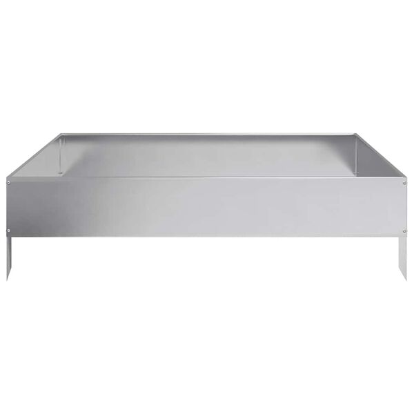 vidaXL Vrtna visoka greda 100x100x26 cm pocinkano jeklo