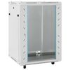 vidaXL Omrežna omarica 15U 19" IP20 siva 60x45x86 cm