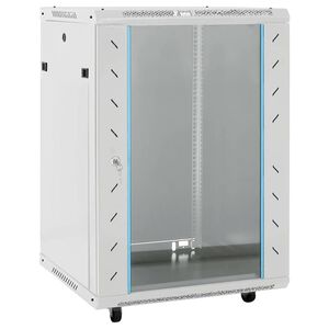 vidaXL Omrežna omarica 15U 19" IP20 siva 60x45x86 cm
