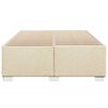 vidaXL Posteljni okvir brez vzmetnice krem 140x190 cm blago