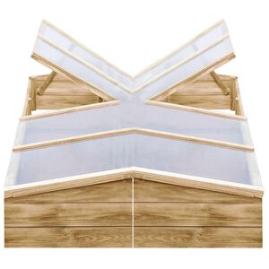 vidaXL Rastlinjak 2 kosa impregnirana borovina 200x50x35 cm