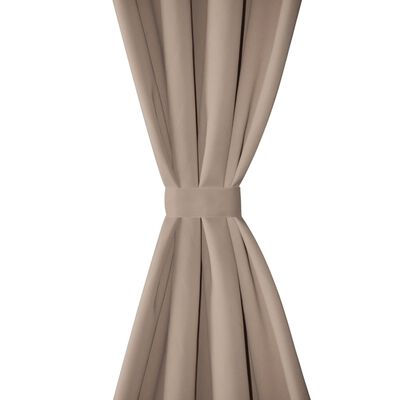 vidaXL Zatemnitvena zavesa s kovinskimi obročki 270x245cm kremne barve