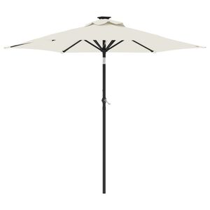vidaXL Vrtni senčnik z jeklenim drogom bel 225x225x212 cm