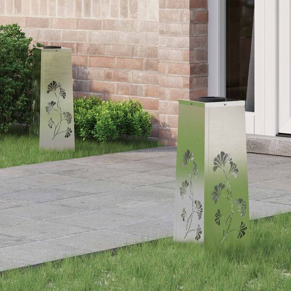 vidaXL Solarno LED svetilo za pot 2 pcs Nerjaveče jeklo