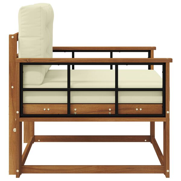 vidaXL Srednji zunanji kavč Masiven les akacije Naravna