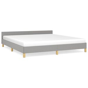 vidaXL Posteljni okvir brez vzmetnice svetlo siv 160x200 cm blago