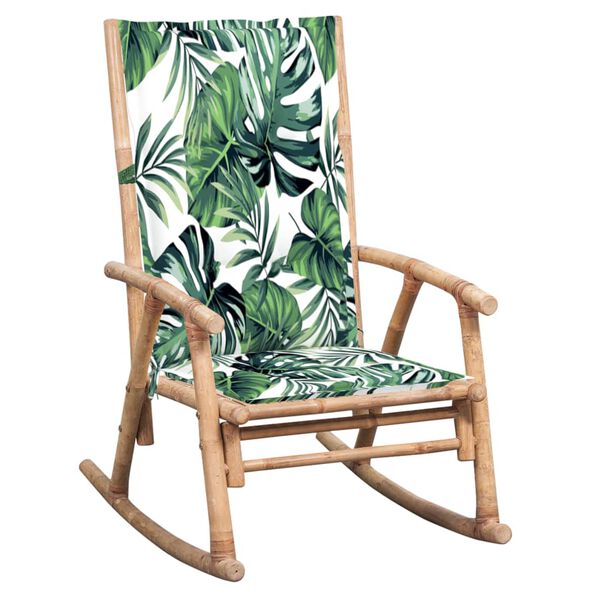 vidaXL Gugalnik z blazino bambus