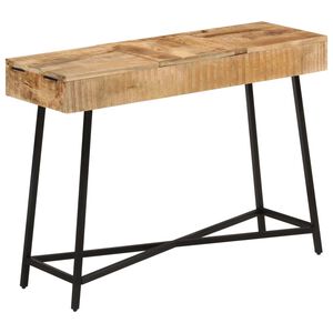 vidaXL Toaletna miza 105x35x75 cm trden robusten mangov les in železo