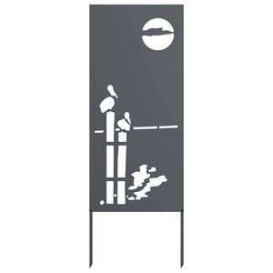 vidaXL Zaslon za zasebnost v vrtu Antracit 50 x 140 cm Mnogi jeklo