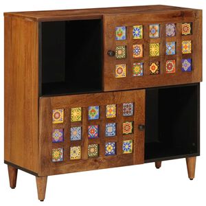 vidaXL Strani &scaron;al z vrati Oreh 80 x 33 x 75 cm Masiven les manga