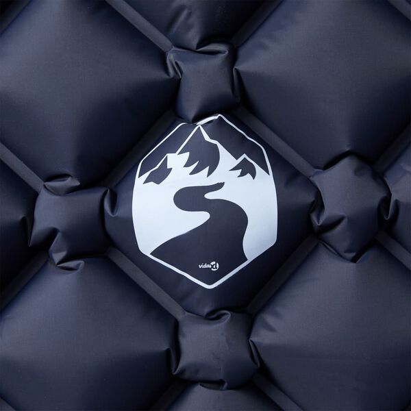 vidaXL Napihljivo ležišče za kampiranje za 1 osebo sivo 190x58x6 cm