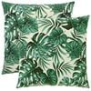 vidaXL Prevleka za blazino 2 pcs HEERLEN Vzorec listja 80 x 80 cm