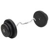 vidaXL Zavita palica z utežmi 60 kg