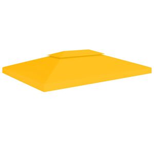 vidaXL Streha za paviljon 2-delna 310 g/m&sup2; 4x3 m rumena