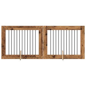 vidaXL Vrata za pse z stojali 2 pcs Star les 100 x 80 cm
