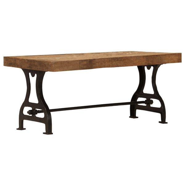 vidaXL Klubska mizica iz trdnega odsluženega lesa 100x60x40 cm