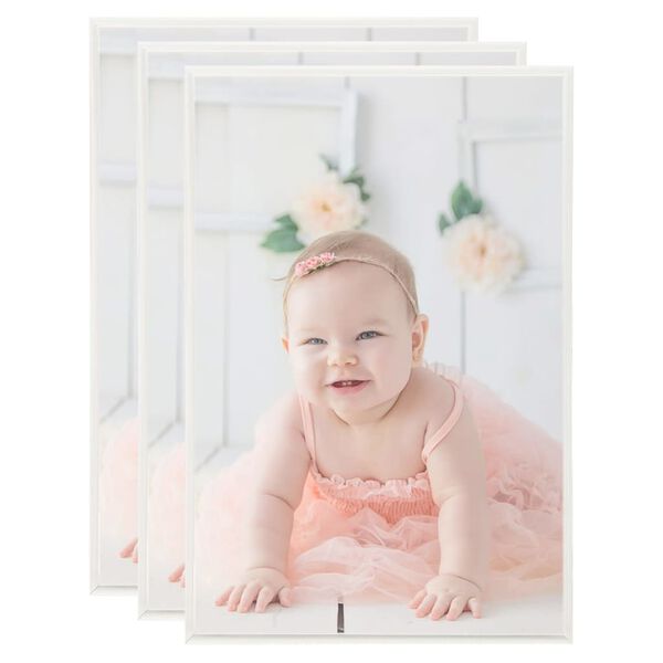 vidaXL Foto okvirji 3 kosi stenski/namizni srebrni 70x90 cm MDF