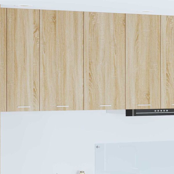 vidaXL Viseča omarica Sonoma hrast 80 x 31 x 80 cm Konstruiran les