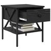 vidaXL Nočna omarica s predalom Črni hrast 40 x 42 x 45 cm