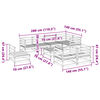 vidaXL Vrtna sedežna garnitura 9-delna impregnirana borovina