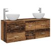 vidaXL Komplet omaric za kopalnico 3 kos Star les 129 x 35 x 80 cm