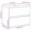 vidaXL Omara za umivalnik Črni hrast 60 x 39 x 62 cm Konstruiran les
