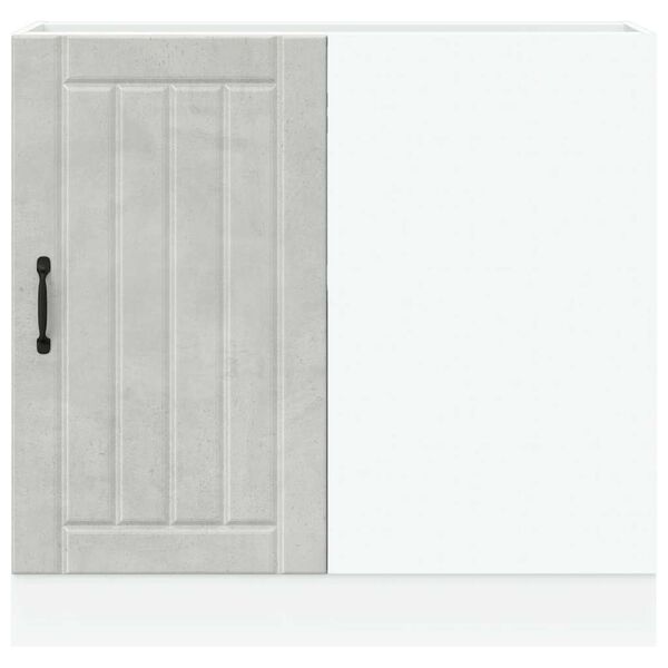 vidaXL Kuhinjska spodnja omarica "Lucca" visok sijaj bela inženirski les