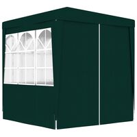 vidaXL Profesionalen vrtni šotor s stranicami 2x2 m zelen 90 g/m²