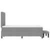 vidaXL Postelja z vzmetnico z vzmetnico Svetlo siva 120 x 200 cm blago