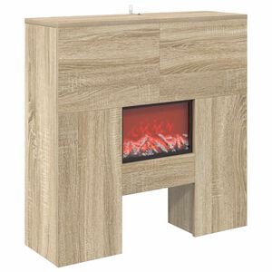 vidaXL Električni kamin Sonoma 75 x 24,5 x 75 cm Inženirski les
