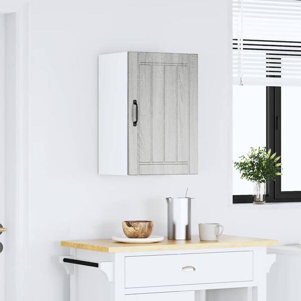 vidaXL Kuhinjska stenska omarica Lucca siva sonoma inženirski les