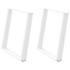 vidaXL Noge za jedilno mizo v obliki črke U, 2 kosa, bele barve, 80 x (72-73) cm, jeklo