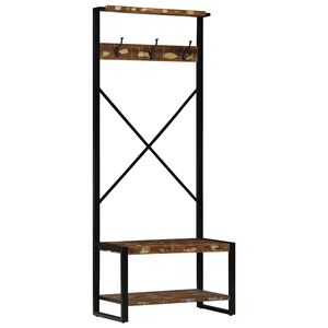 vidaXL Stojalo za oblačila Multicolor Masivni les Reclaimed