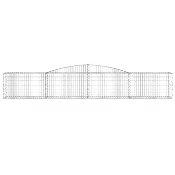 vidaXL Obokana gabionska košara 9 kosov 400x50x60/80cm cinkano železo