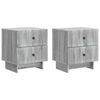 vidaXL Nočna omarica s predalom 2 pcs Siva Sonoma 43 x 34,5 x 47,5 cm