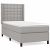 vidaXL Box spring postelja z vzmetnico svetlo siva 80x200 cm blago
