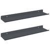 vidaXL Ležeča polica 2 kos Antracit 40 x 8,5 x 2,5 cm Jeklo