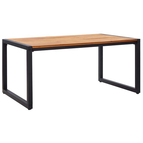 vidaXL Vrtna jedilna garnitura 5-delna rjava