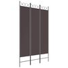 vidaXL Paravan 3-delni rjav 120x200 cm blago